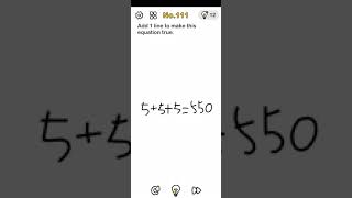 Brain Out Level 111 | Add 1 line to make this equation true. | Brain Out Game Solution Level 111 screenshot 3