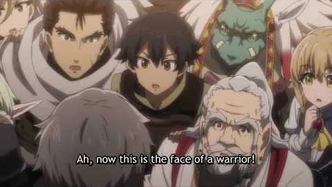 Does Goblin Slayer take off his helmet in the anime?