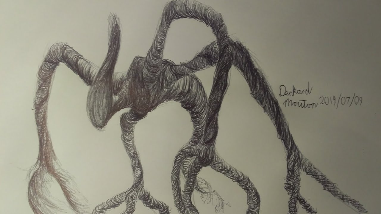 Drawing The Mind Flayer From Stranger Things Season 2 Youtube