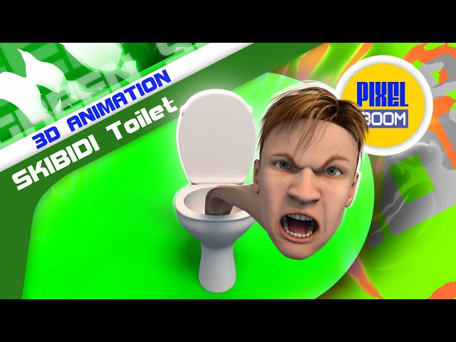 Green Screen Screen SKIBIDI Toilet 3D Animations - PixelBoom 