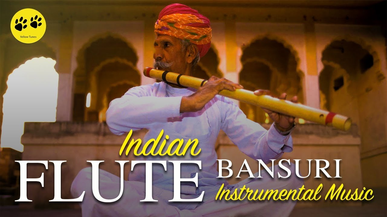 Bansuri flute Instrumental music - Royalty Free Indian Background Tracks -  Yellow Tunes - YouTube