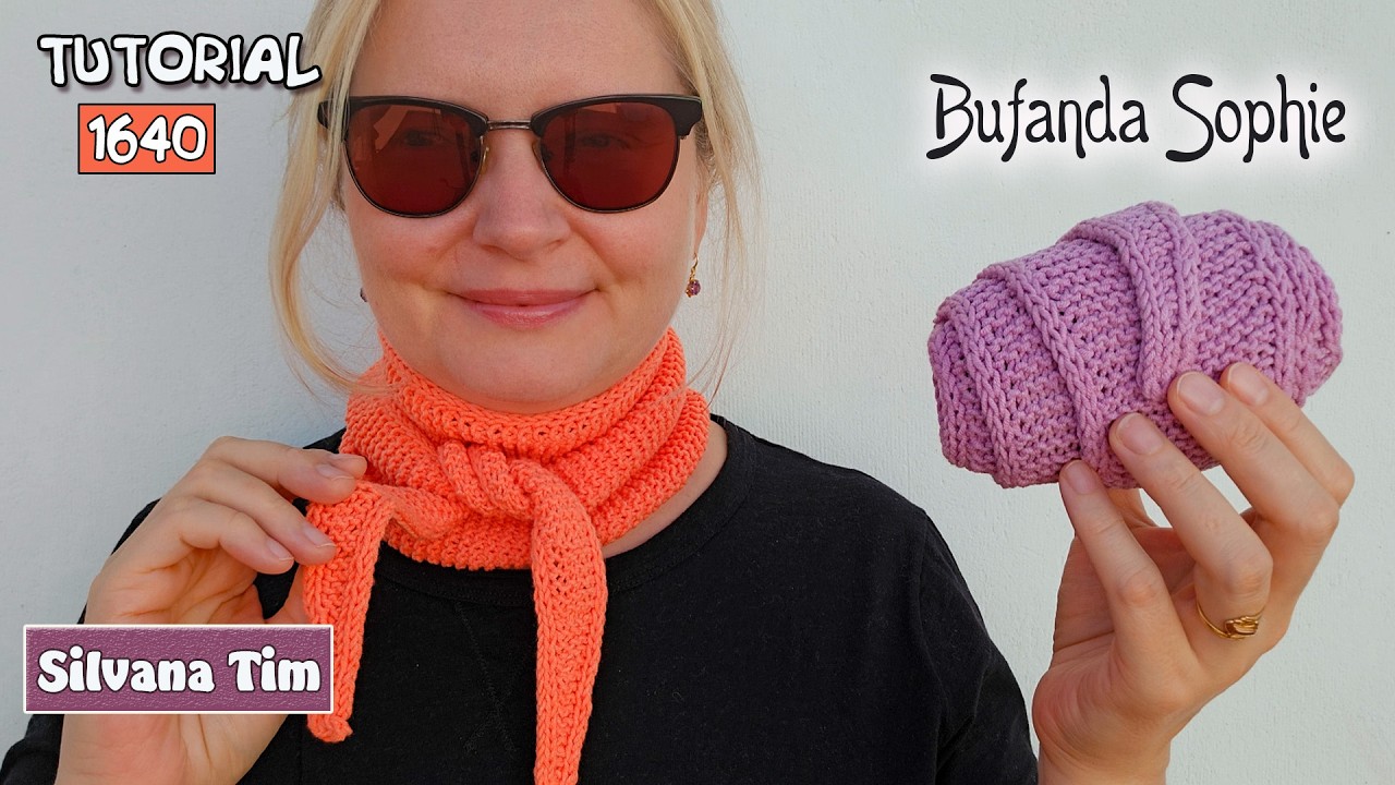 Cómo Tejer Bufanda Sofí a Dos Agujas 🧶✨ ¡Fácil, Rápida y Perfecta para Emprender!