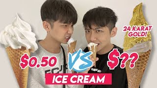 CHEAP vs EXPENSIVE ICE CREAM IN SINGAPORE ($0.50 vs $12) 新加坡便宜 vs 贵的冰淇淋 screenshot 4