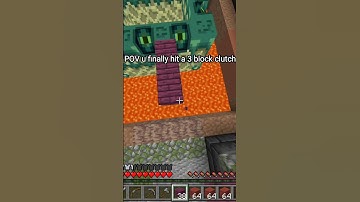 Just feels different when u do a 3 block extension clutch like a pro | Minecraft  moment #minecraft