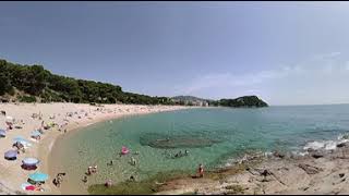 Lloret de Mar (Spain) - Platja de Fenals (On the rock) - VR360 4K