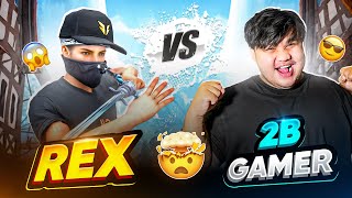 FUNNIEST BATTLE 😂 REX VS 2B GAMER 🥶 1 VS 1 💀 REX GAMING