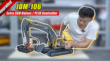 JDM V2 1/14 Hydraulic RC Excavator | Upgraded Brass Oil Lines, Quick Coupler & FlySky PL18 Remote!