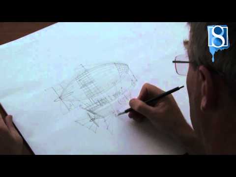 How to Draw a Steampunk Airship step-by-step by Mark Bergin