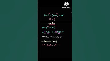 Solving a polynomial equation using logarithms #shorts