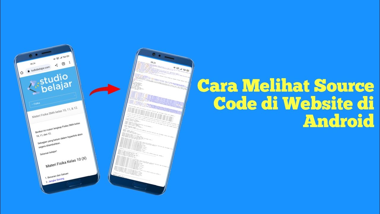 Cara Melihat Source Code di Website di Android - YouTube