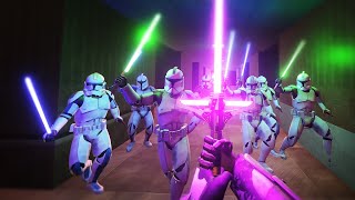 Fighting an ENTIRE CLONE ARMY in VR screenshot 4