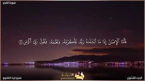 سورة: الفجر للقارئ/ عمرو نزيه القلاوي