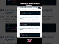 “Preparing for a Python technical interview?#coding #python #viral #shorts #trend #shortvideos#short