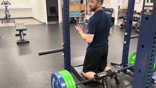 Nordic hamstring curl from squat rack