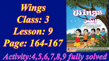 Wings Class 3 Page 164-167 Solved I Lesson 9 Activity 4-9 Solved I Class 3 Wings Pg 164-167 @Urdu707