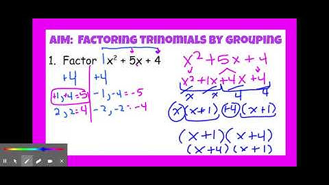 Factoring Trinomials by grouping with the same signs - Google Slides