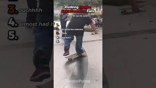 Ranking Insane Skateboarding Fails #skateboarding #skating #skate