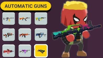 Johnny Trigger walkthrough gameplay level 400 || All automatic guns skins unlocked