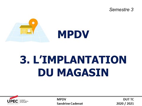 MPDV #Chapitre 3 L'implantation du magasin