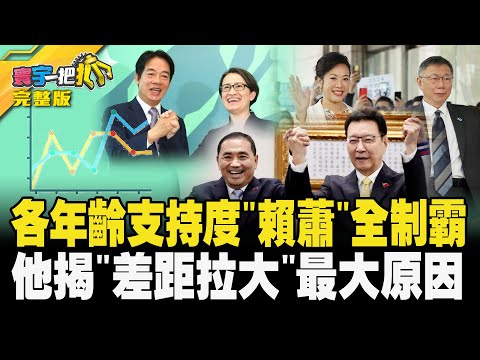 各年齡支持度"賴蕭"全制霸 他揭"差距拉大"最大原因 20231228【完整版】【#寰宇一把抓】#黃益中 #黃揚明 #周偉航 #詹為元 #2024總統大選