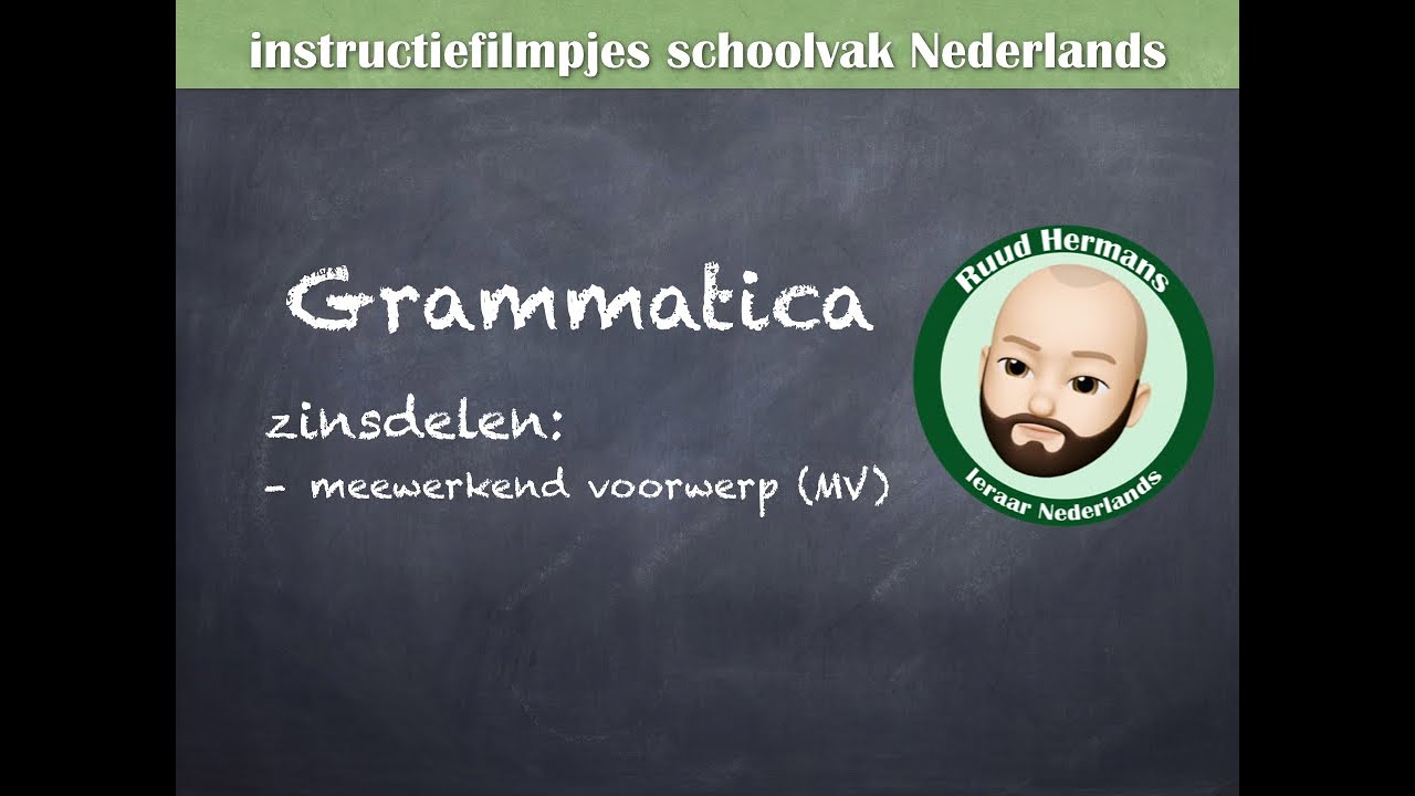 Update Grammatica zinsontleding - meewerkend voorwerp (MV)