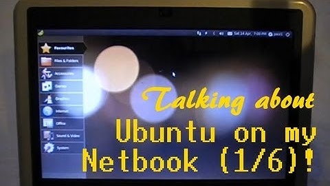 P1/6. Selection of Netbook Distros: Ubuntu Netbook Ed, Running From USB Stick, on a Dell Mini 9.