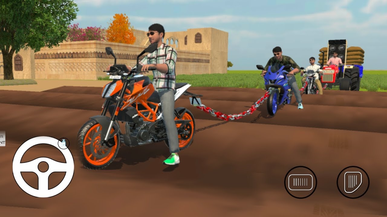 kya teen bike tractor ko khinch payenge ya nahin😱 #bike #yamaha#ktm