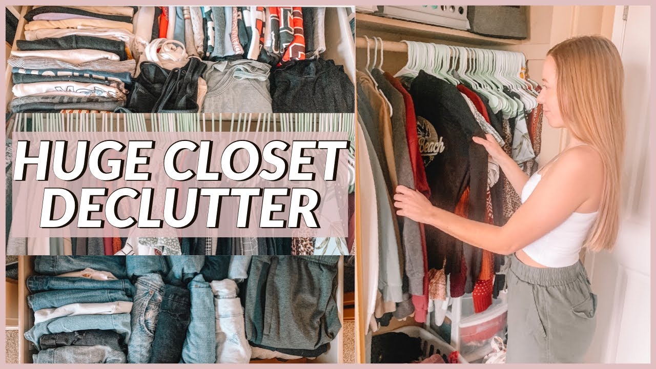 HUGE closet decluttering and organization vlog 2020