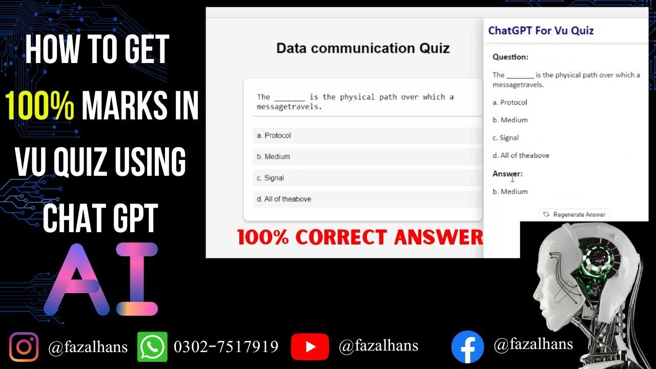 how to use chat gpt in vu quiz vu quiz extension get 100 marks in
