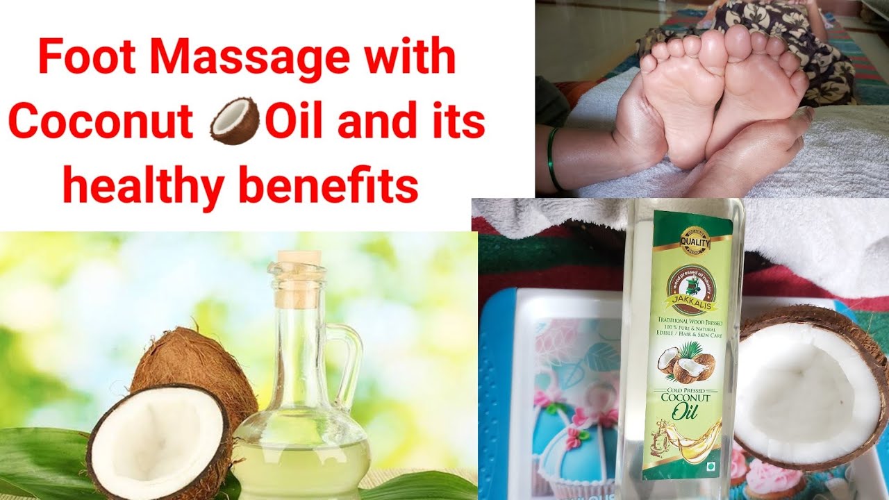 A healthy Foot Massage with Coconut 🥥Oil A stress relieving Oil