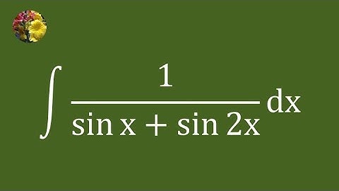 2nd method to evaluate the indefinite integral using half-tangent substitution (Mis-3211A)
