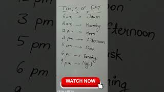 Times of day | time division of a day #time #timelapse