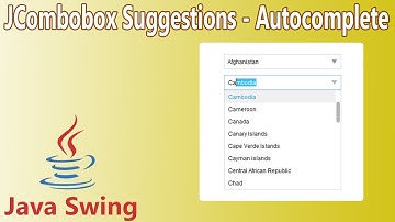 Java Swing - JCombobox Suggestions and Autocomplete