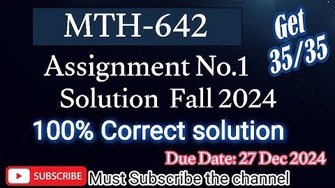 mth642 fluid mechanics  assignment no.1 solution | fall 2024  #vuhelp #exam #maths   #mth642 #maths