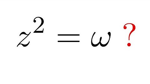 Nombres complexes 10 - Racines carrées d