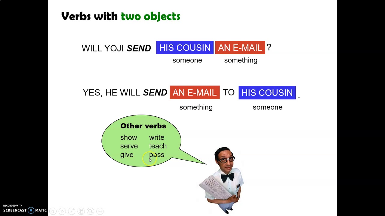 Verb With Two Objects Examples