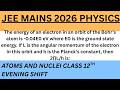 The energy of an electron in an orbit of the Bohr's atom is -0.04E0 eV where E0 is the ground state