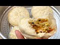 Bánh Bao Mềm Xốp Làm Từ Bột Mì Đa Dụng Nhân Rau Củ | All-Purpose Flour Veggies Steamed Buns