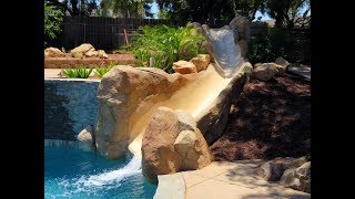 Awesome 25' Fake Rock Pool Slide Done!