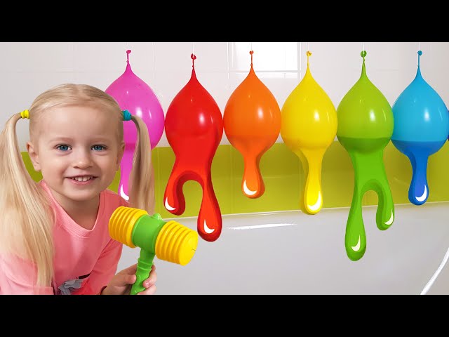 Learn Colors with Balloons by Katya and Dima class=