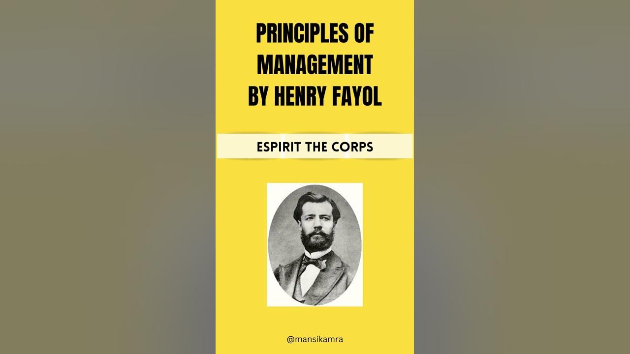 class 12 II Espirit de corps II principles of management by Henry ...