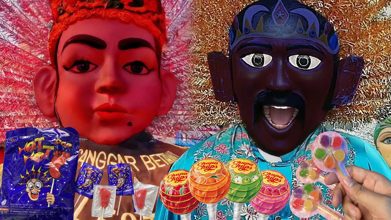Lucu bikin ketawa, Ondel Ondel Makan permen Wajahnya berubah - Ondel Ondel Betawi