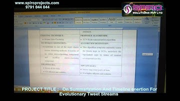 On Summarization And Timeline enertion For Evolutionary Tweet Streams