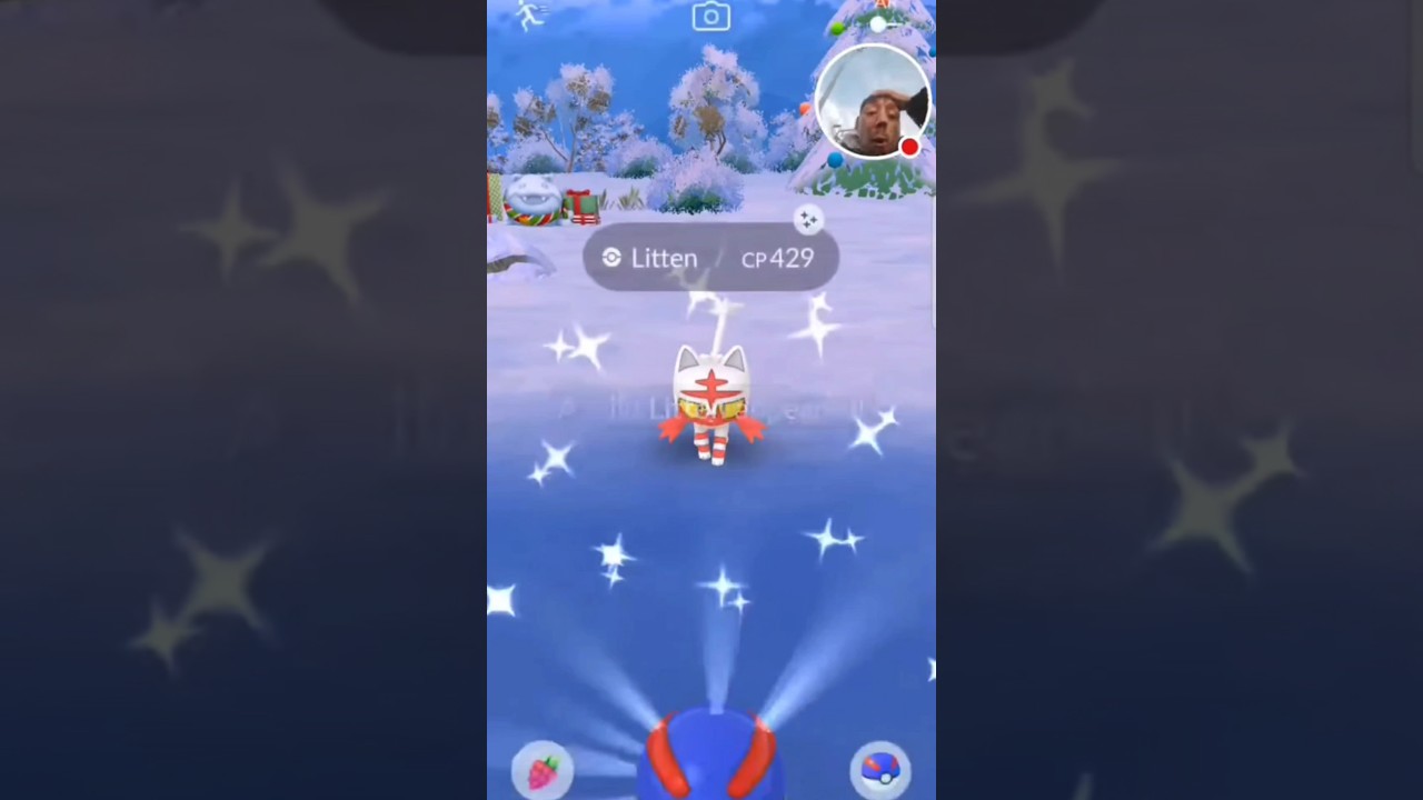 When you get the shiny background from December Community Day 2024 in Pokemon GO 