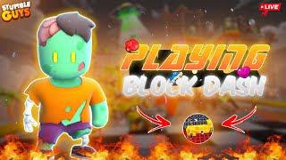 STUMBLE GUYS LIVE IN HINDI | BLOCK DASH TEAM UNLIMTED CUSTOM CODE | 37/75