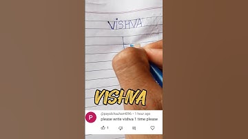 VISHVA NAME LOGO COMMENT YOUR NAME #youtubeshorts #suscribe #viralvideo#art (A.M)#subcribemychannel