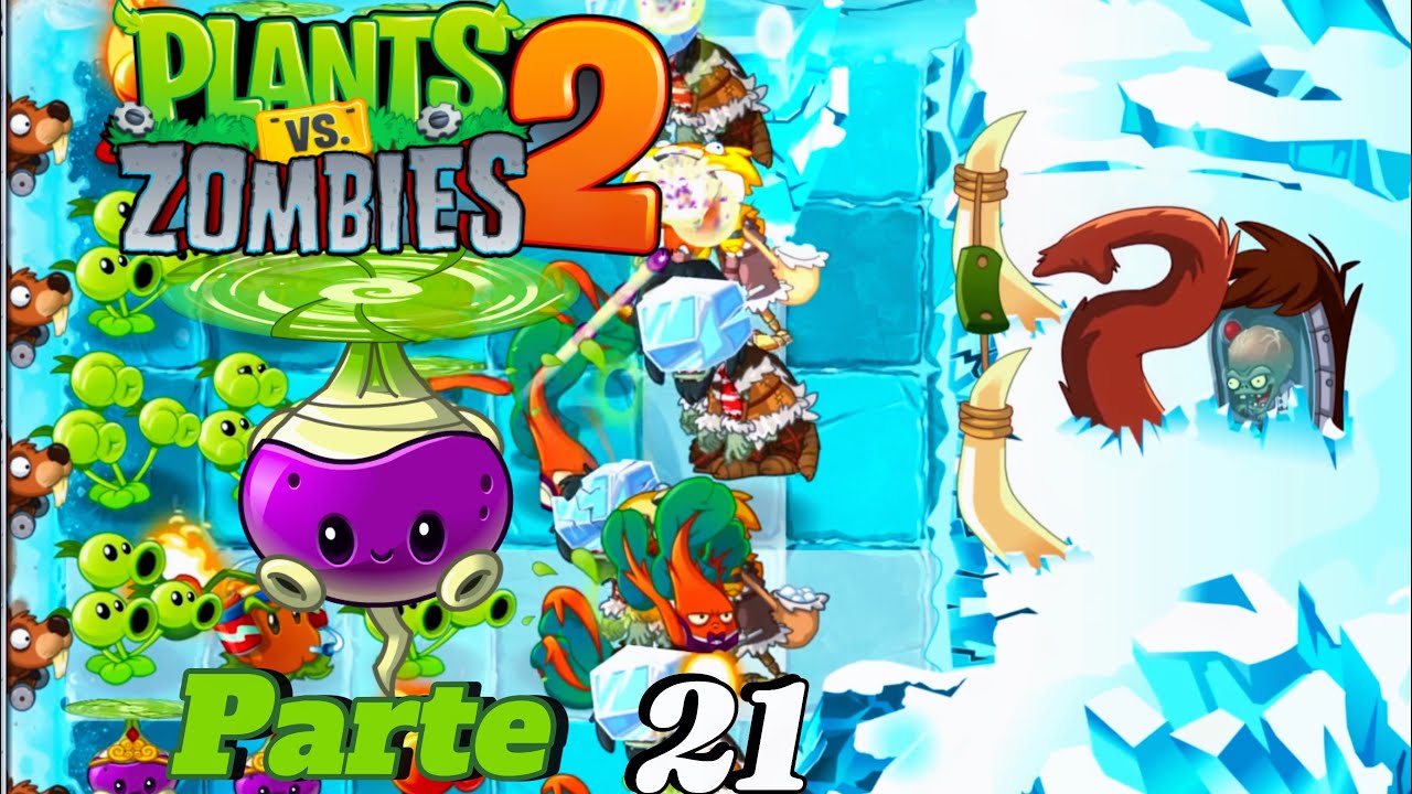 Pasando todo plantas vs zombies 2 !!- Final de cuevas congeladas ...