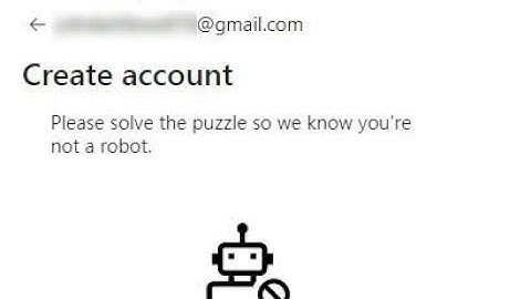 Microsoft Create Account Puzzle Problem | Please Solve the puzzle so we know you