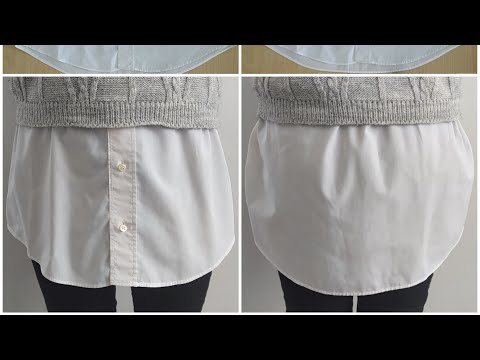 PRATİK KURTARICI YARI MATİK GÖMLEK ETEK DİKİMİ | DIY, EASY HALF SHIRT FOR HIJAB