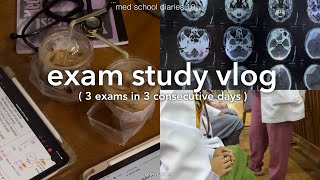 EXAM STUDY VLOG 👩🏻‍⚕️ med school midterms, studying for my first OSCE, 6am mornings, productive days